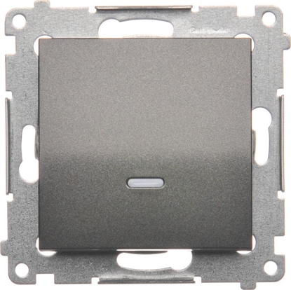 Изображение Kontakt-Simon cznik jednobiegunowy z podwietleniem antracyt - DW1L.01/48