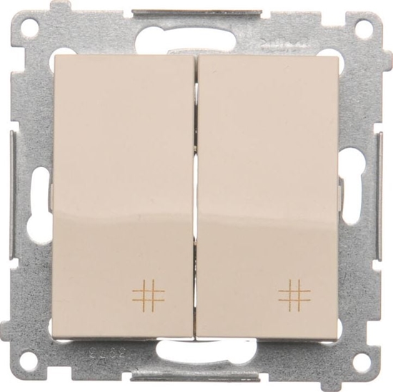 Picture of Kontakt-Simon cznik krzyowy Simon 54 podwójny 10AX 250V kremowy (DW7/2.01/41)