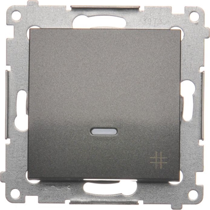 Attēls no Kontakt-Simon cznik krzyowy z podwietleniem antracyt - DW7L.01/48