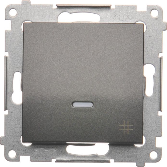 Изображение Kontakt-Simon cznik krzyowy z podwietleniem antracyt - DW7L.01/48