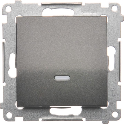 Изображение Kontakt-Simon cznik pojedynczy Simon 54 z podwietleniem 16AX 250V antracyt (DW1AL.01/48)