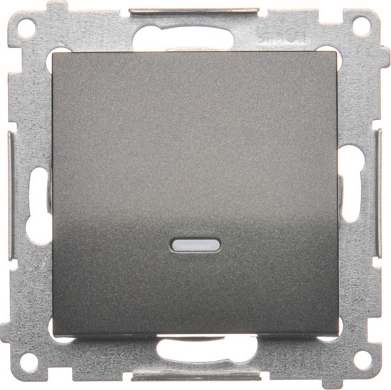 Picture of Kontakt-Simon cznik pojedynczy Simon 54 z podwietleniem 16AX 250V antracyt (DW1AL.01/48)