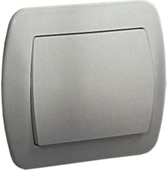 Изображение Kontakt-Simon cznik pojedynczy Simon Akord 10AX aluminium (AW1/26)