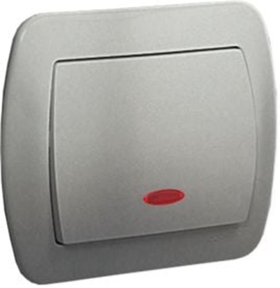 Изображение Kontakt-Simon cznik pojedynczy Simon Akord z podwietleniem aluminium (AW1L/26)