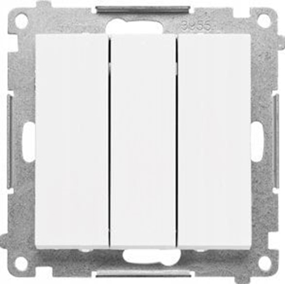 Изображение Kontakt-Simon cznik potrójny Kontakt-Simon 55 TW31.01/111 modu 10 AX, 250V~, szybkozcza biay mat