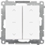 Изображение Kontakt-Simon cznik roletowy Kontakt-Simon 55 TZW2.01/111 podwójny trójpozycyjny 1-0-2 modu 10 A, 250V~, szybkozcza biay mat