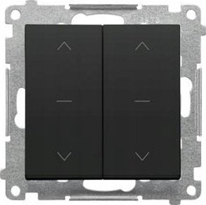 Изображение Kontakt-Simon cznik roletowy Kontakt-Simon 55 TZW2.01/149 podwójny trójpozycyjny 1-0-2 modu 10 A, 250V~, szybkozcza czarny mat
