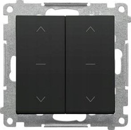 Изображение Kontakt-Simon cznik roletowy Kontakt-Simon 55 TZW2.01/149 podwójny trójpozycyjny 1-0-2 modu 10 A, 250V~, szybkozcza czarny mat