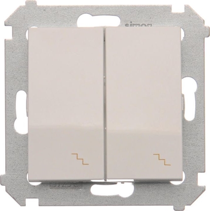 Attēls no Kontakt-Simon cznik schodowy podwójny z podwietleniem 10 AX biay (DW6/2L.01/11)