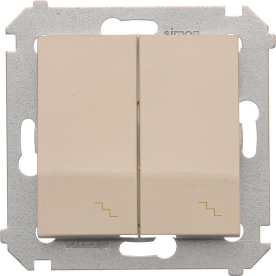 Изображение Kontakt-Simon cznik schodowy podwójny z podwietleniem LED 10AX 250V zaciski rubowe kremowy (DW6/2L.01/41)