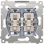 Изображение Kontakt-Simon cznik schodowy Simon 54 podwójny z podwietleniem 10AX 250V mechanizm (SW6/2XLM)