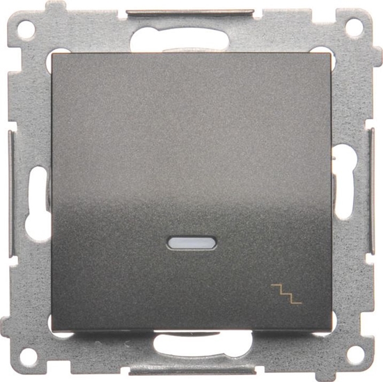 Picture of Kontakt-Simon cznik schodowy Simon 54 pojedynczy z podwietleniem 16AX 250V antracyt (DW6AL.01/48)