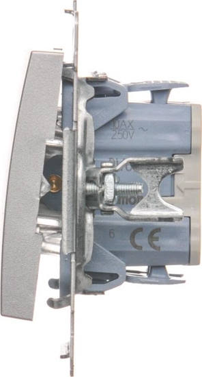 Picture of Kontakt-Simon cznik schodowy z podwietleniem srebrny mat - DW6L.01/43