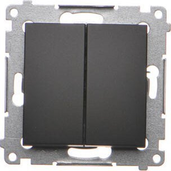 Picture of Kontakt-Simon cznik wiecznikowy Simon 54 16AX 250V zaciski rubowe czarny mat (DW5A.01/49)