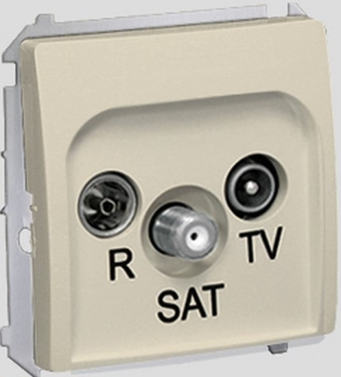 Picture of Kontakt-Simon Gniazdo antenowe BASIC MODU RTV/SAT kocowe kremowe - BMZAR-SAT1.3/1.01/12