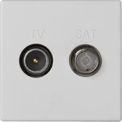 Изображение Kontakt-Simon Gniazdo antenowe K45 TV-SAT czysta biel (K130A/9)