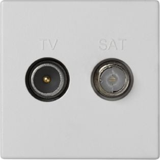 Изображение Kontakt-Simon Gniazdo antenowe K45 TV-SAT czysta biel (K130A/9)