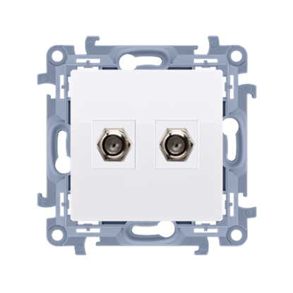 Attēls no Kontakt-Simon Gniazdo antenowe SAT podwójne kocowe biay (CASF2.01/11)
