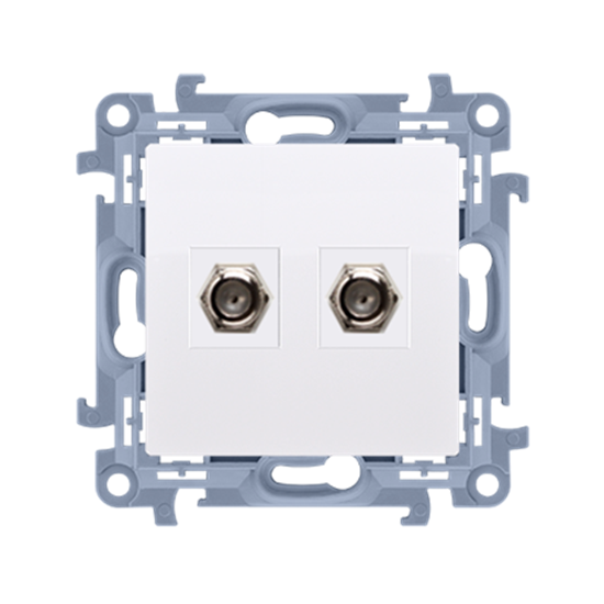 Picture of Kontakt-Simon Gniazdo antenowe SAT podwójne kocowe biay (CASF2.01/11)