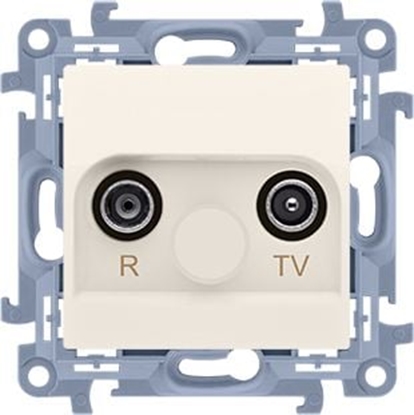 Изображение Kontakt-Simon Gniazdo antenowe Simon 10 R-TV kocowe separowane kremowe IP20 (CAK.01/41)