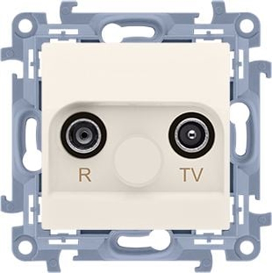 Изображение Kontakt-Simon Gniazdo antenowe Simon 10 R-TV kocowe separowane kremowe IP20 (CAK.01/41)