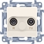 Picture of Kontakt-Simon Gniazdo antenowe Simon 10 R-TV kocowe separowane kremowe IP20 (CAK.01/41)