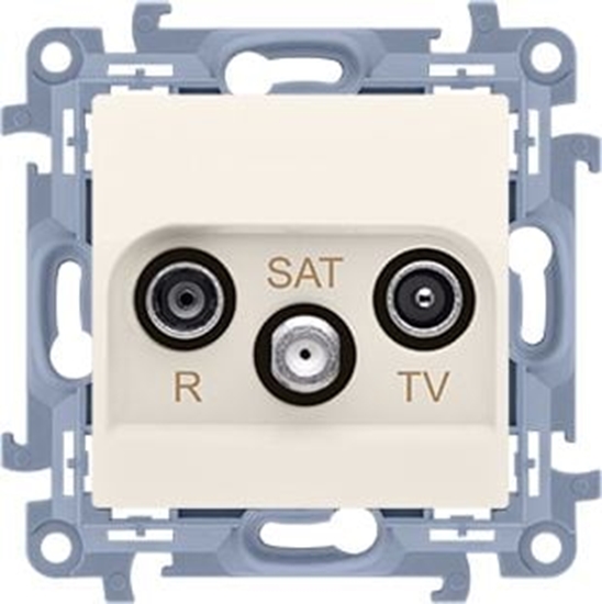 Изображение Kontakt-Simon Gniazdo antenowe Simon 10 R-TV-SAT kocowe kremowe IP20 (CASK.01/41)