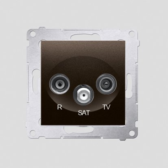 Изображение Kontakt-Simon Gniazdo antenowe SIMON54 RTV/SAT 1dB kocowe brz - DASK.01/46