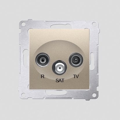 Изображение Kontakt-Simon Gniazdo antenowe SIMON54 RTV/SAT kocowe zote - DASK.01/44