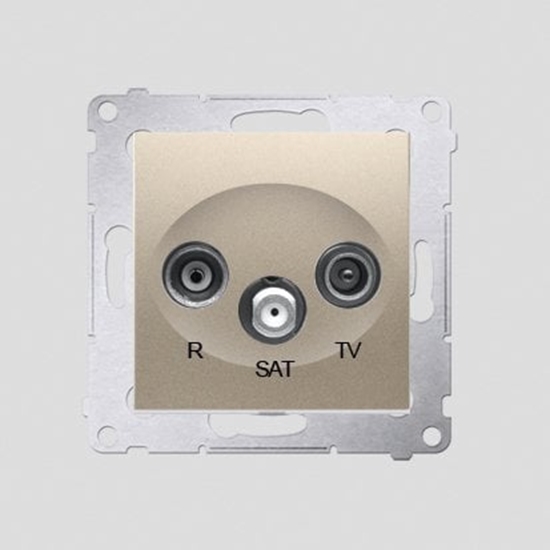 Изображение Kontakt-Simon Gniazdo antenowe SIMON54 RTV/SAT kocowe zote - DASK.01/44