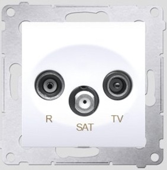 Picture of Kontakt-Simon Gniazdo antenowe SIMON54 RTV/SAT przelotowe biae - DASP.01/11