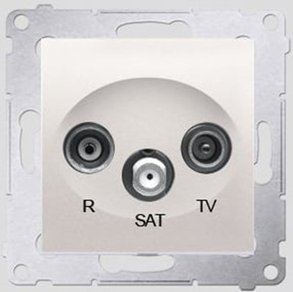 Изображение Kontakt-Simon Gniazdo antenowe SIMON54 RTV/SAT przelotowe kremowe - DASP.01/41