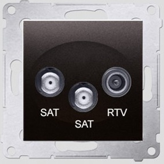 Изображение Kontakt-Simon Gniazdo antenowe SIMON54 SAT/SAT/RTV kocowe antracyt - DASK2.01/48