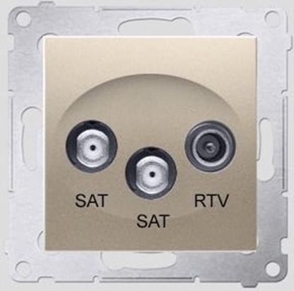 Изображение Kontakt-Simon Gniazdo antenowe SIMON54 SAT/SAT/RTV kocowe zoty - DASK2.01/44
