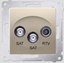 Picture of Kontakt-Simon Gniazdo antenowe SIMON54 SAT/SAT/RTV kocowe zoty - DASK2.01/44