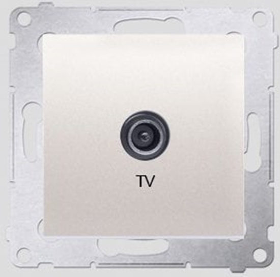 Изображение Kontakt-Simon Gniazdo antenowe SIMON54 TV kocowe kremowe - DAK1.01/41