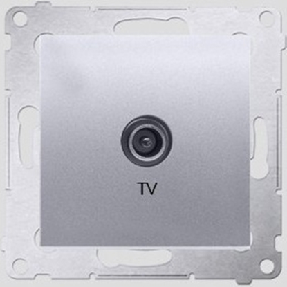 Attēls no Kontakt-Simon Gniazdo antenowe SIMON54 TV kocowe srebne - DAK1.01/43