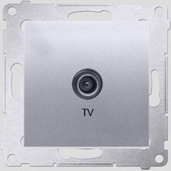 Picture of Kontakt-Simon Gniazdo antenowe SIMON54 TV kocowe srebne - DAK1.01/43