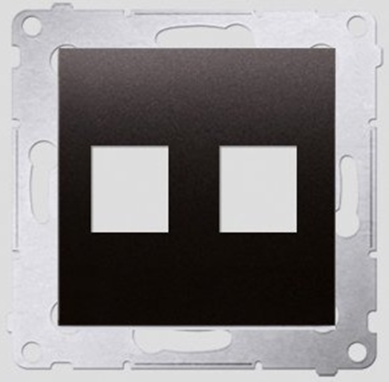 Изображение Kontakt-Simon Pokrywa gniazda teleinformatycznego podwójnego SIMON54 antracyt - DKP2.01/48