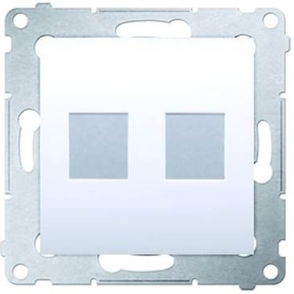 Изображение Kontakt-Simon Pokrywa gniazda teleinformatycznego podwójnego SIMON54 biaa - DKP2.01/11