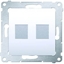 Attēls no Kontakt-Simon Pokrywa gniazda teleinformatycznego podwójnego SIMON54 biaa - DKP2.01/11