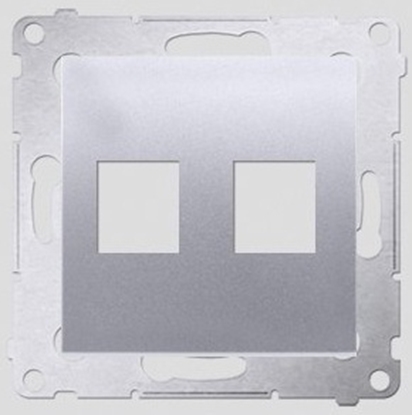 Изображение Kontakt-Simon Pokrywa gniazda teleinformatycznego podwójnego SIMON54 srebna - DKP2.01/43