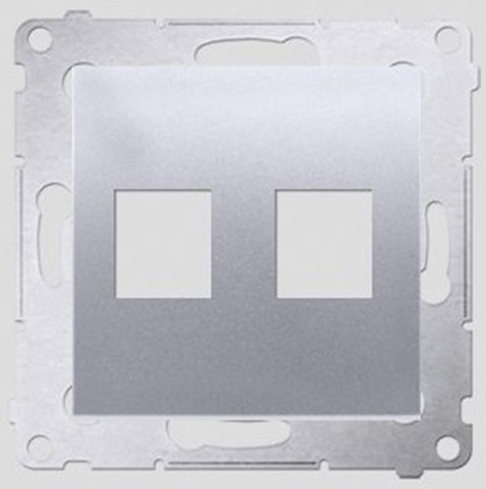 Изображение Kontakt-Simon Pokrywa gniazda teleinformatycznego podwójnego SIMON54 srebna - DKP2.01/43