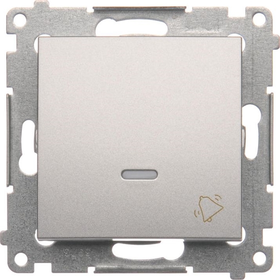 Изображение Kontakt-Simon Przycisk dzwonek podwietlany srebrny mat - DD1L.01/43