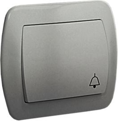 Изображение Kontakt-Simon Przycisk dzwonek Simon Akord pojedynczy 10AX aluminium (AD1/26)