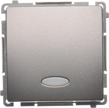 Изображение Kontakt-Simon Przycisk dzwonek Simon Basic pojedynczy z podwietleniem 10AX 250V inox (BMD1L.01/21)