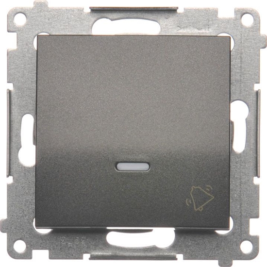 Изображение Kontakt-Simon Przycisk dzwonek z podwietleniem antracyt - DD1L.01/48