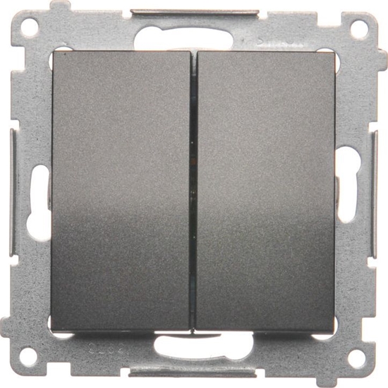 Изображение Kontakt-Simon Przycisk podwójny antracyt - DP2.01/48