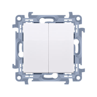 Изображение Kontakt-Simon Przycisk podwójny biay 10AX (CP2.01/11)