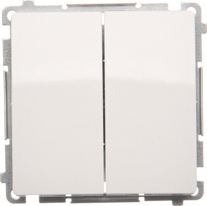 Attēls no Kontakt-Simon Przycisk podwójny Simon Basic zwierny 10AX 250V biay (BMP2.01/11)